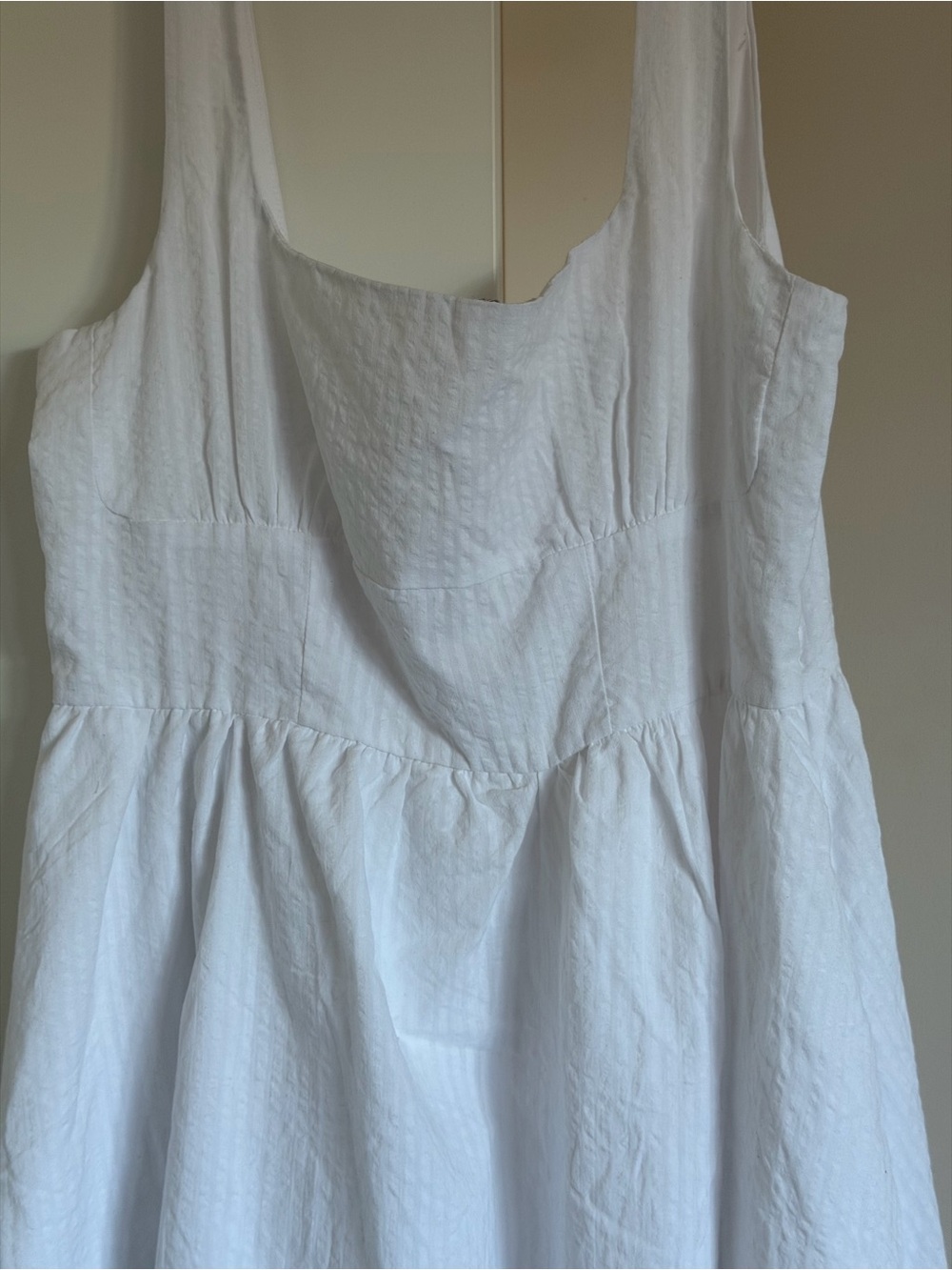 Ardene White Square-Neck Midi A-Line Dress - Picture 3 of 11